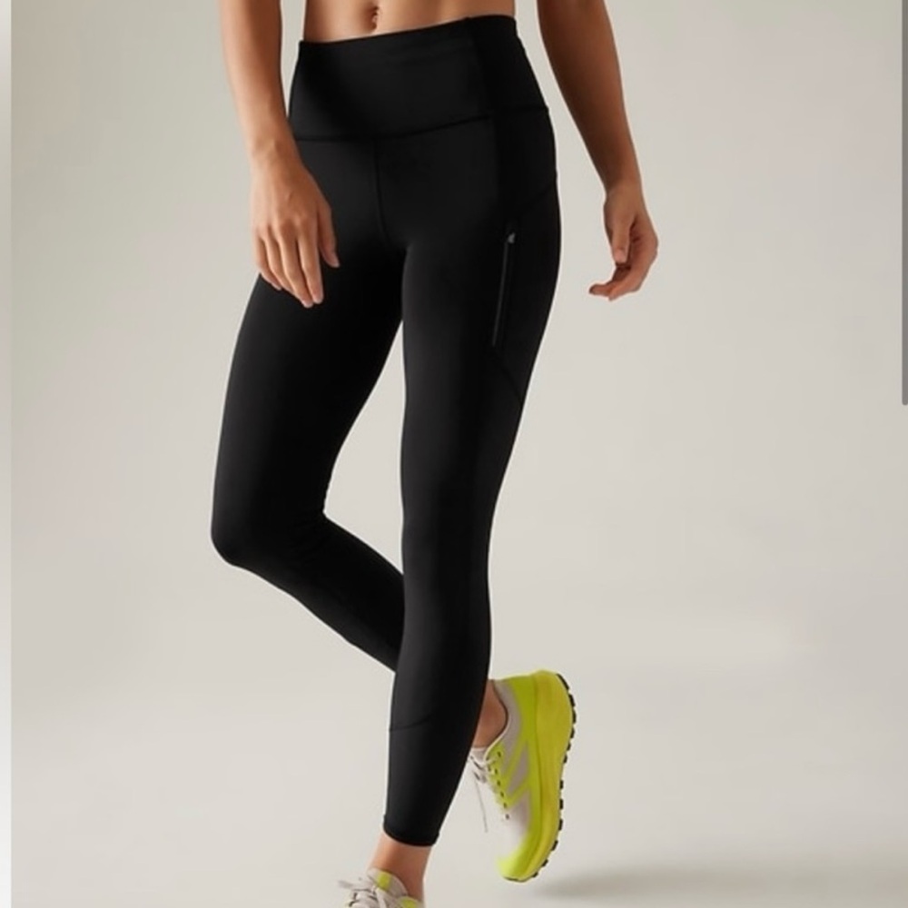 Athleta Rainier Black High-Waisted Leggings